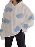 かわいいパーカーSweatshirt Kawaiiパーカー女性の原宿風緩い雲セーターカワイイビンテージルーズニットセーター